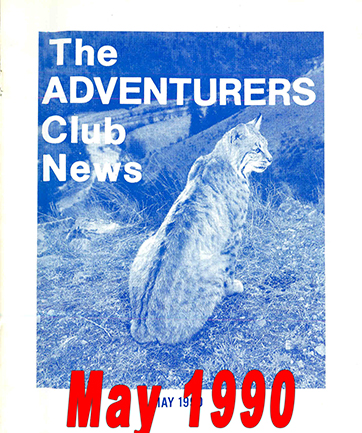 May 1990 Adventurers Club News Cover